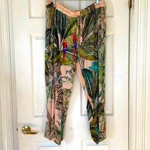 Johnny Was Tropical silk pants